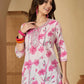 Cotton Embroidered Straight Kurti