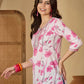 Cotton Embroidered Straight Kurti