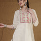 Cotton Embroidered Straight Kurti