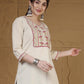 Cotton Embroidered Straight Kurti