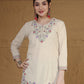 Cotton Embroidered Straight Kurti