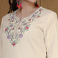 Cotton Embroidered Straight Kurti