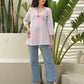 Cotton Embroidered Straight Kurti