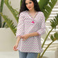 Cotton Embroidered Straight Kurti