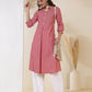 Cotton Woven Design Straight Kurti