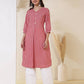 Cotton Woven Design Straight Kurti