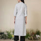 Cotton Embroidered Straight Kurti
