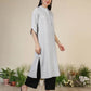 Cotton Embroidered Straight Kurti