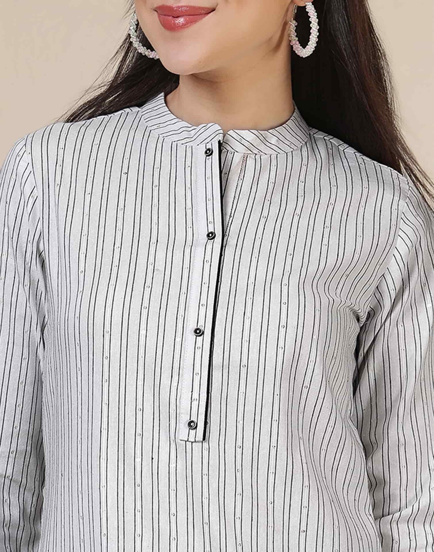 Cotton Embroidered Straight Kurti