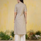 Cotton Woven Design Straight Kurti