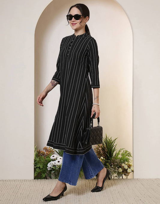 Cotton Woven Design Straight Kurti