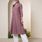 Cotton Woven Design Straight Kurti