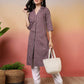 Cotton Woven Design Straight Kurti