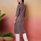Cotton Woven Design Straight Kurti