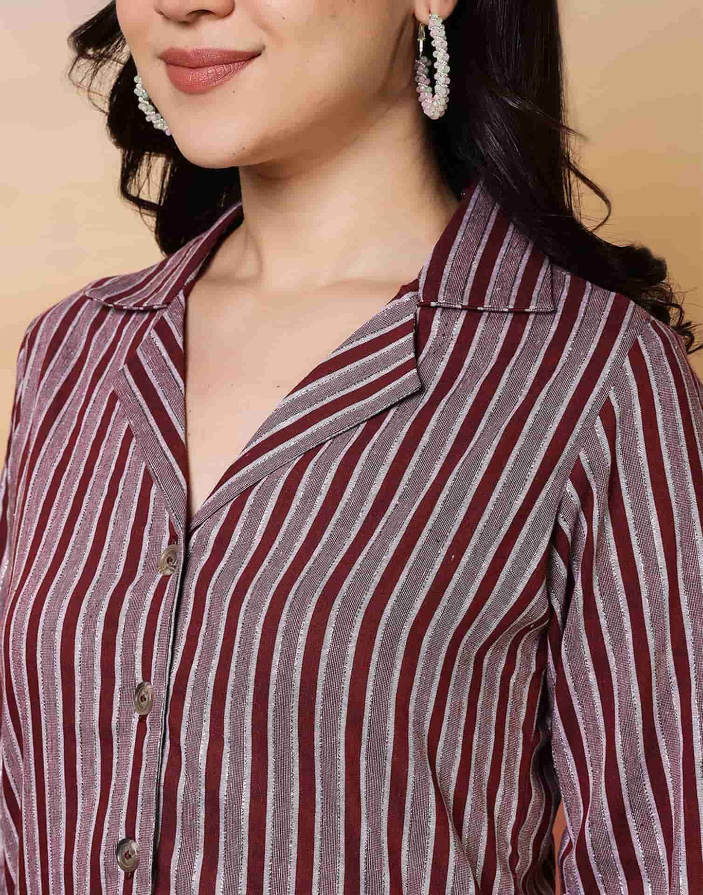 Cotton Woven Design Straight Kurti