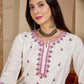 Cotton Embroidered Straight Kurti