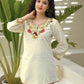 Cotton Embroidered Straight Kurti