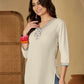 Cotton Embroidered Straight Kurti
