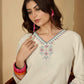 Cotton Embroidered Straight Kurti