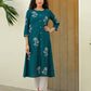 Cotton Embroidered Straight Kurti