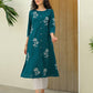Cotton Embroidered Straight Kurti