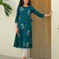 Cotton Embroidered Straight Kurti