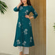 Cotton Embroidered Straight Kurti