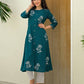 Cotton Embroidered Straight Kurti