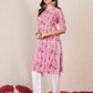 Rayon Printed Straight Kurti