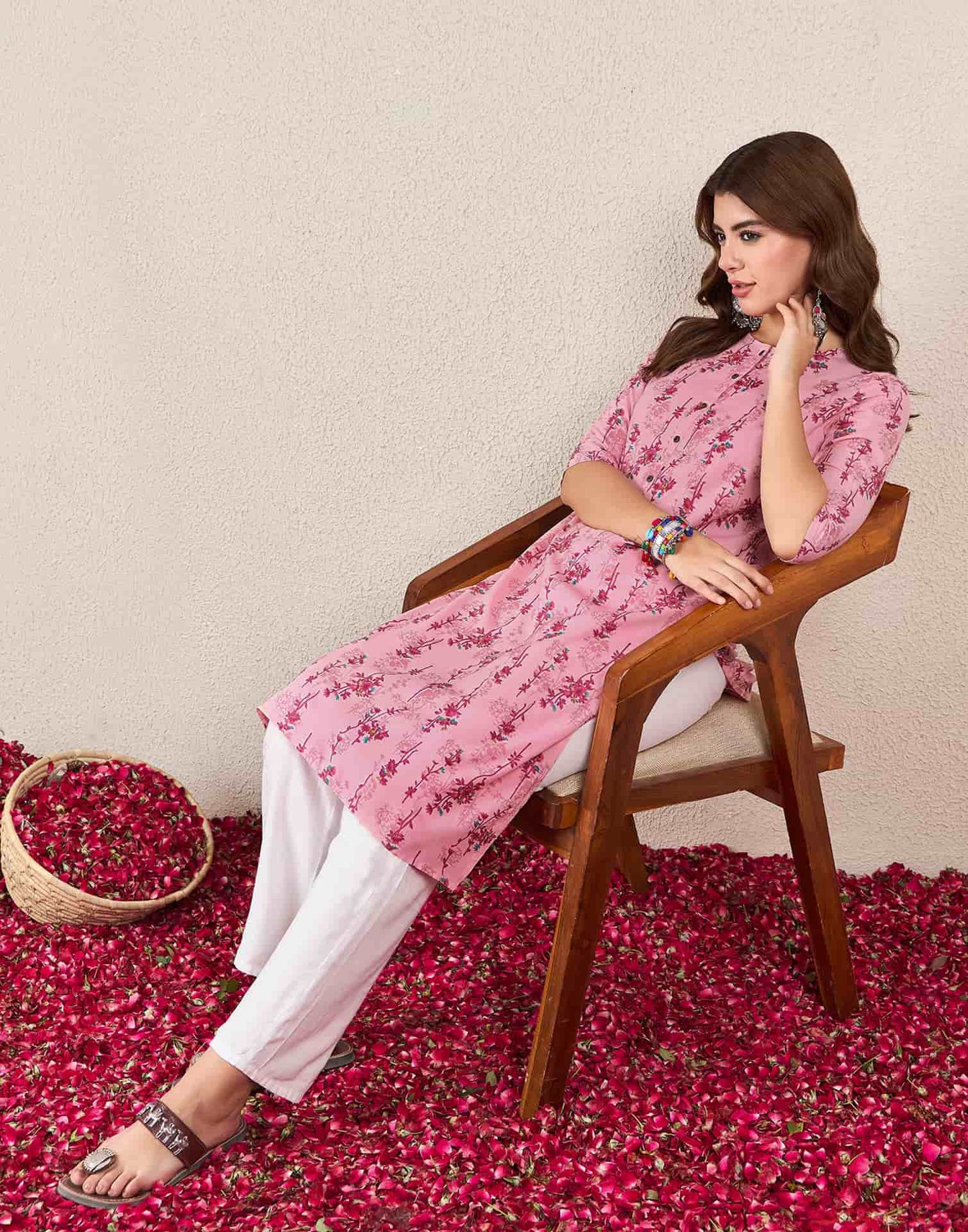Rayon Printed Straight Kurti