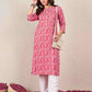 Rayon Printed Straight Kurti