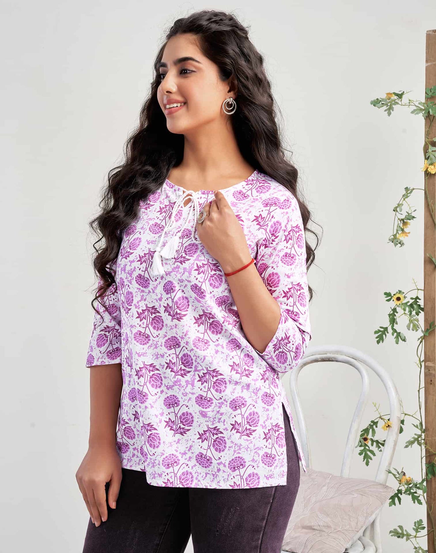 Cotton Printed Straight Kurti