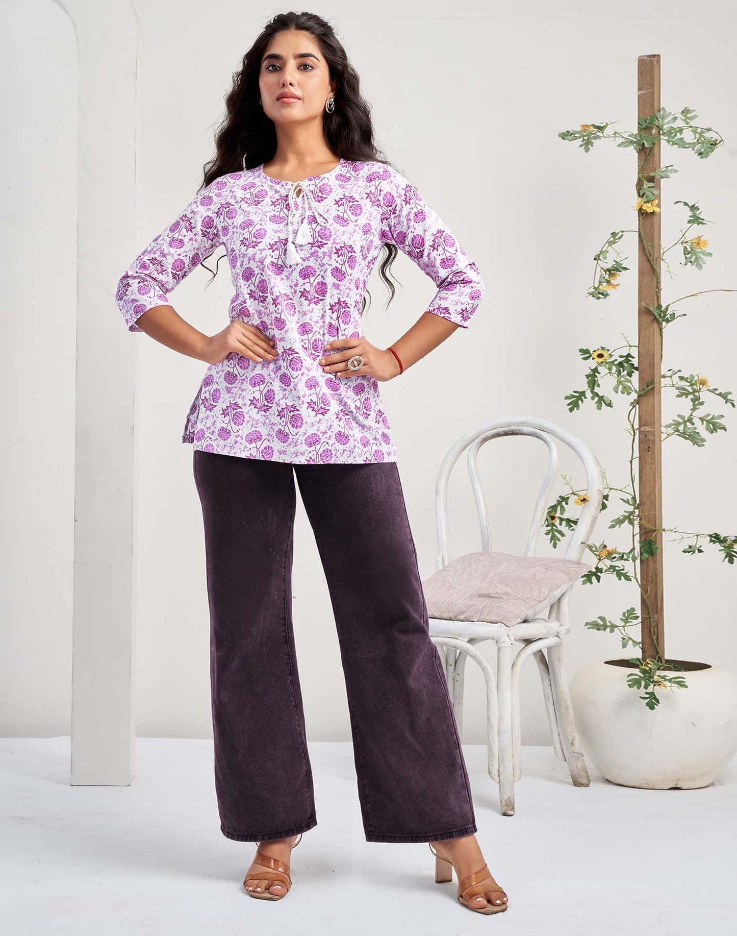 Cotton Printed Straight Kurti