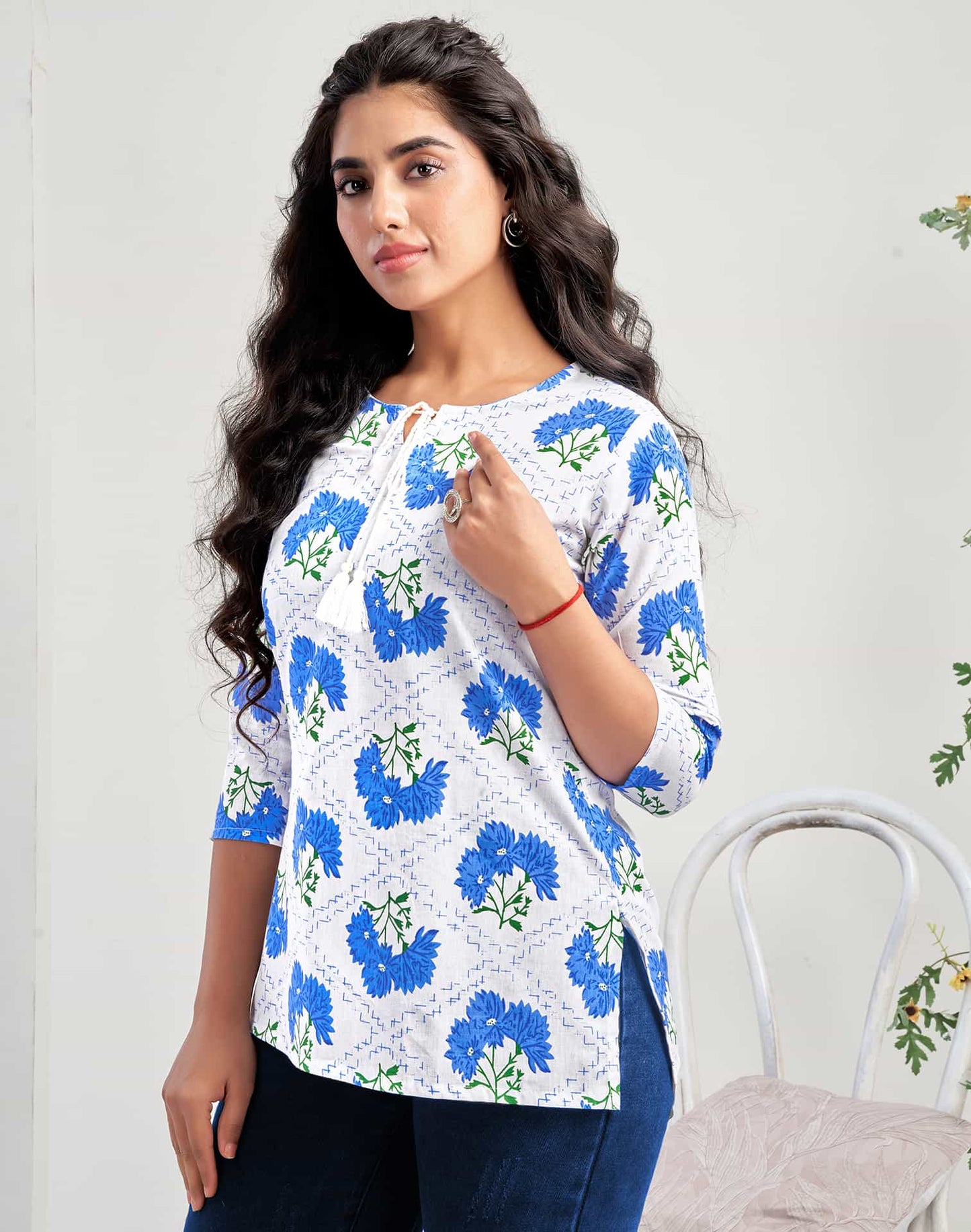 Cotton Printed Straight Kurti