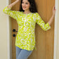Cotton Printed Straight Kurti
