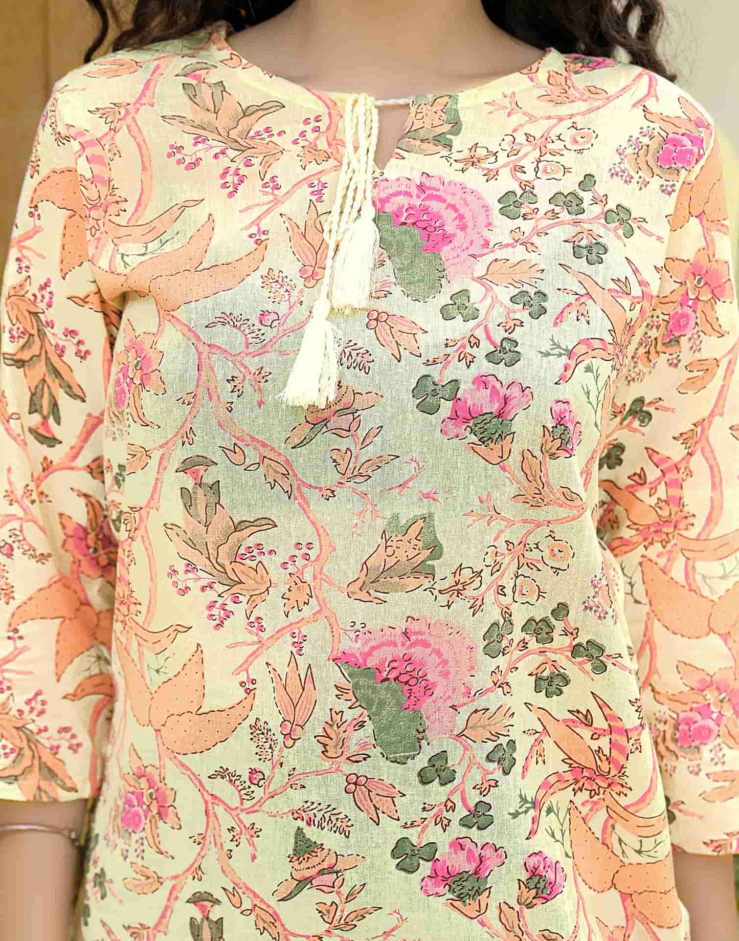 Cotton Printed Straight Kurti