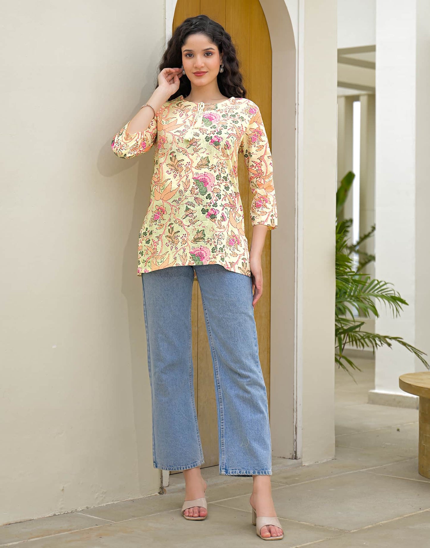 Cotton Printed Straight Kurti