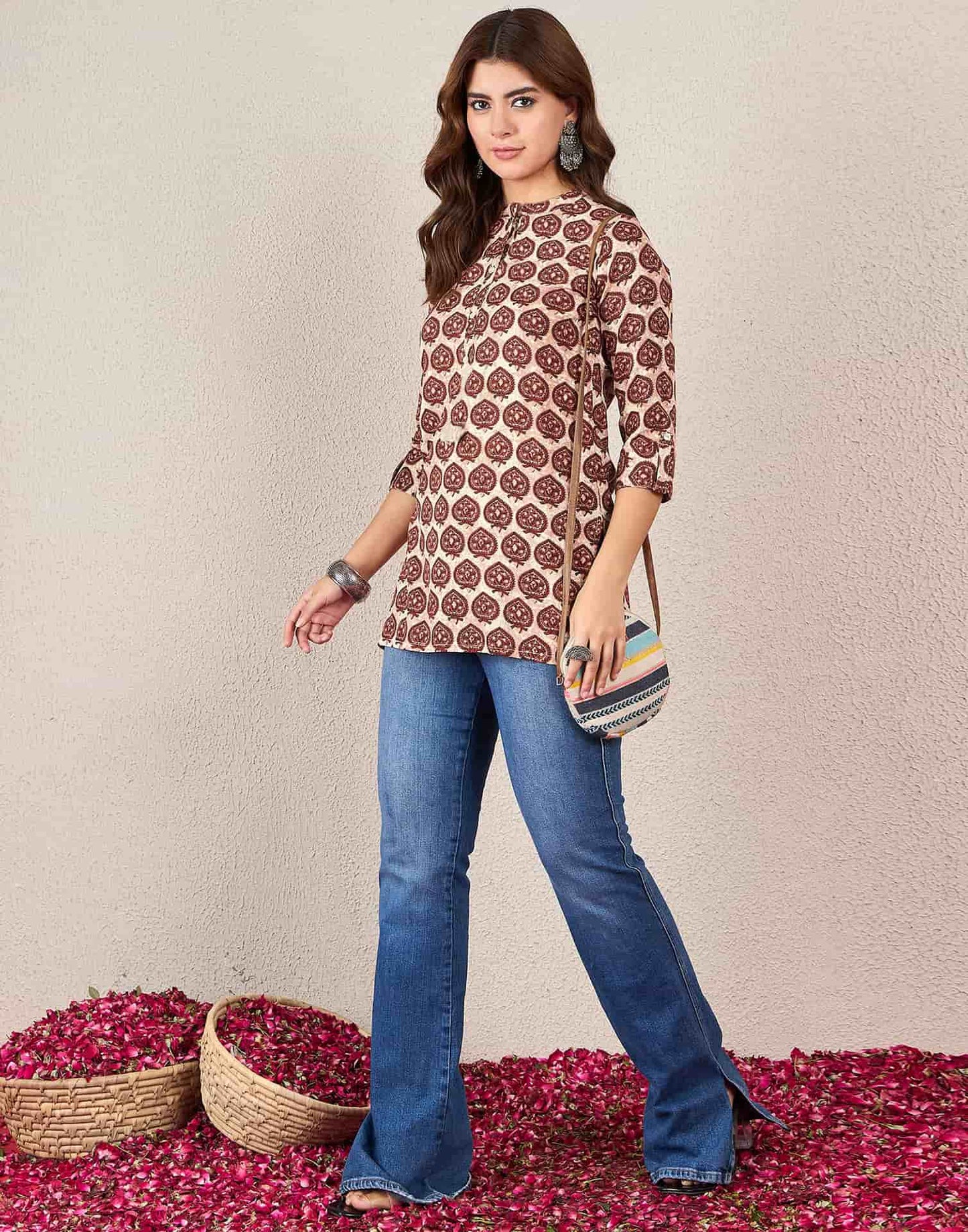 Cotton Printed Straight Kurti