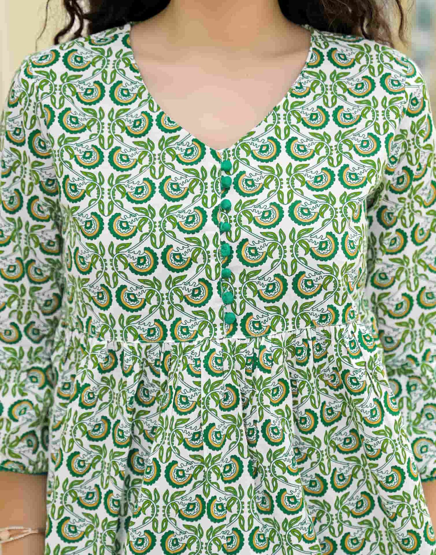 Cotton Printed Straight Kurti
