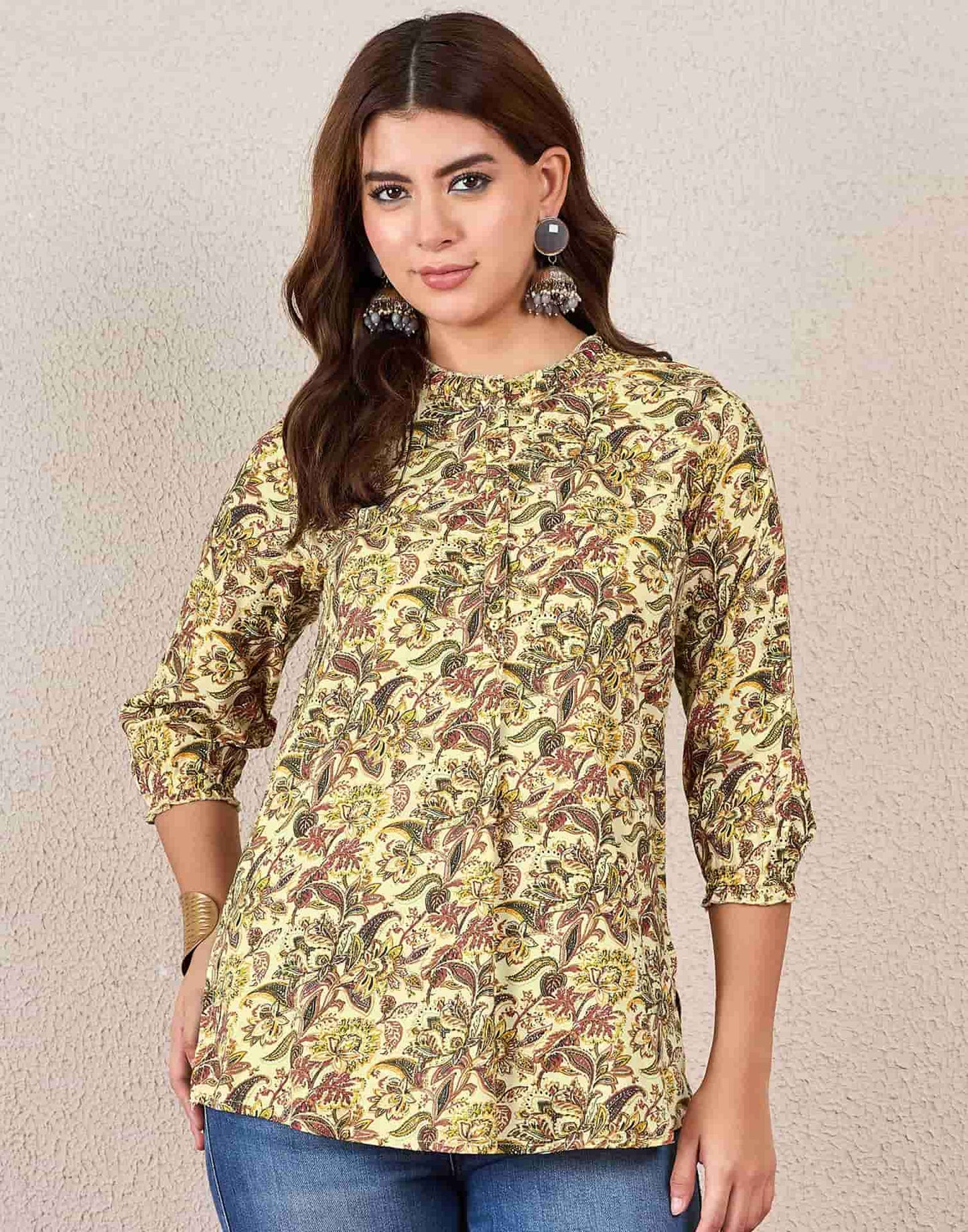 Cotton Printed Straight Kurti