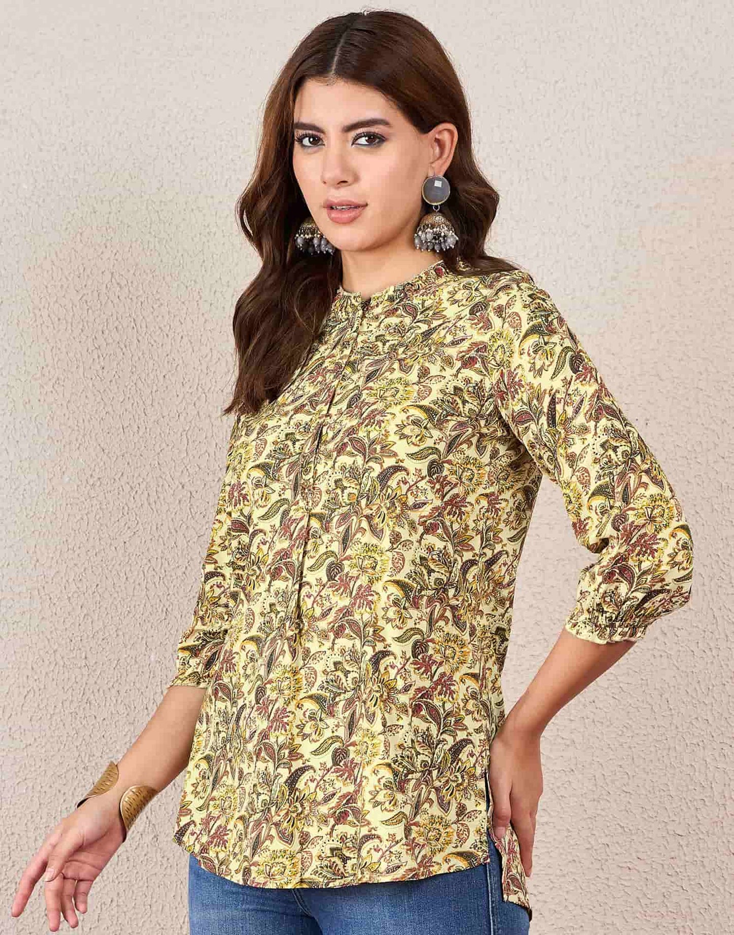 Cotton Printed Straight Kurti