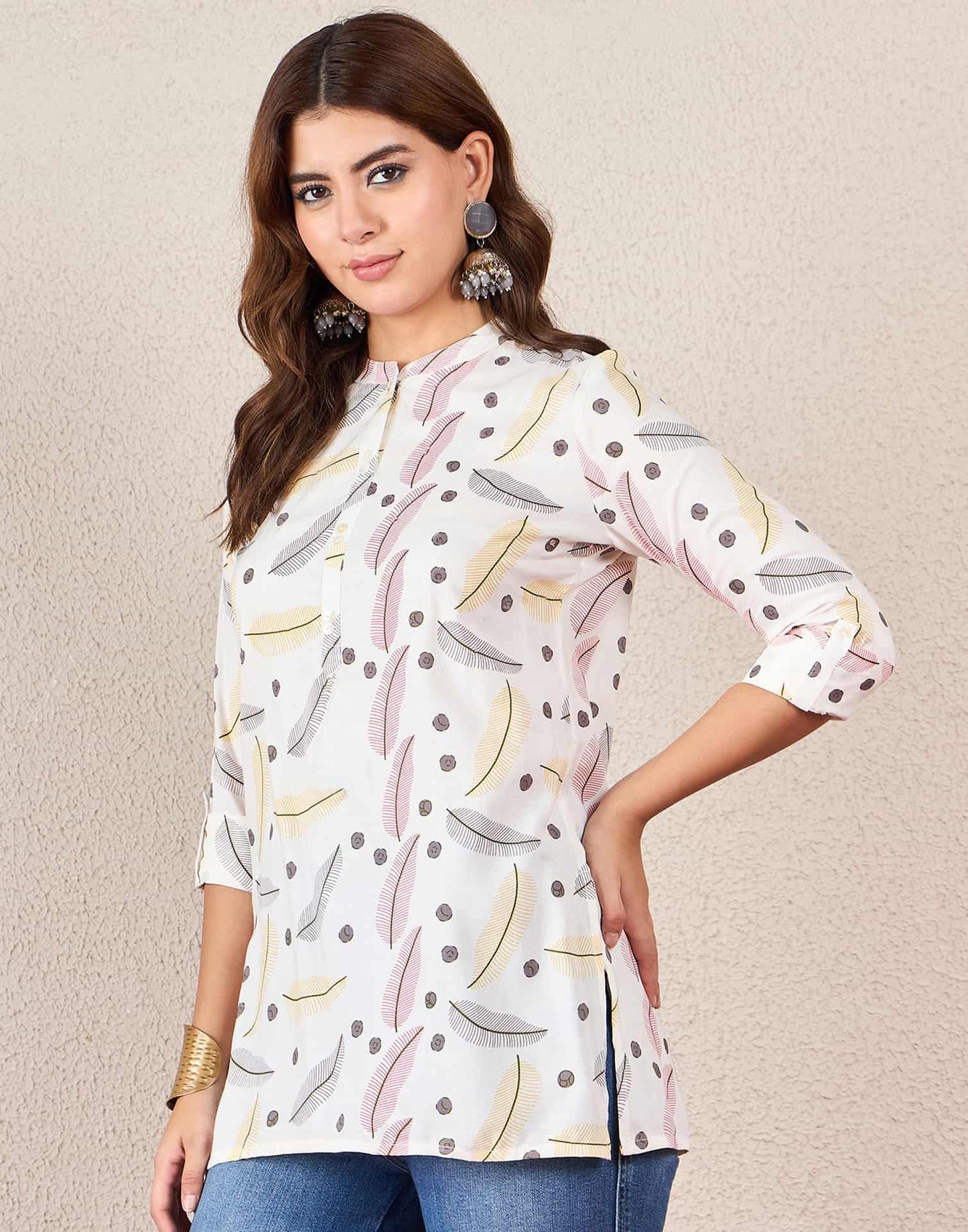 Cotton Printed Straight Kurti