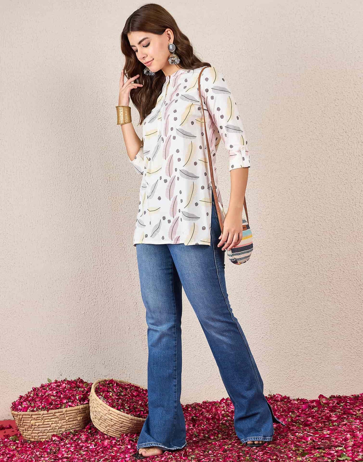 Cotton Printed Straight Kurti