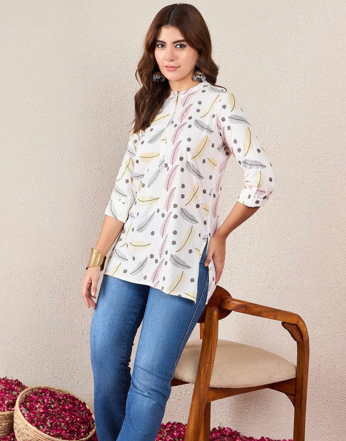 Cotton Printed Straight Kurti