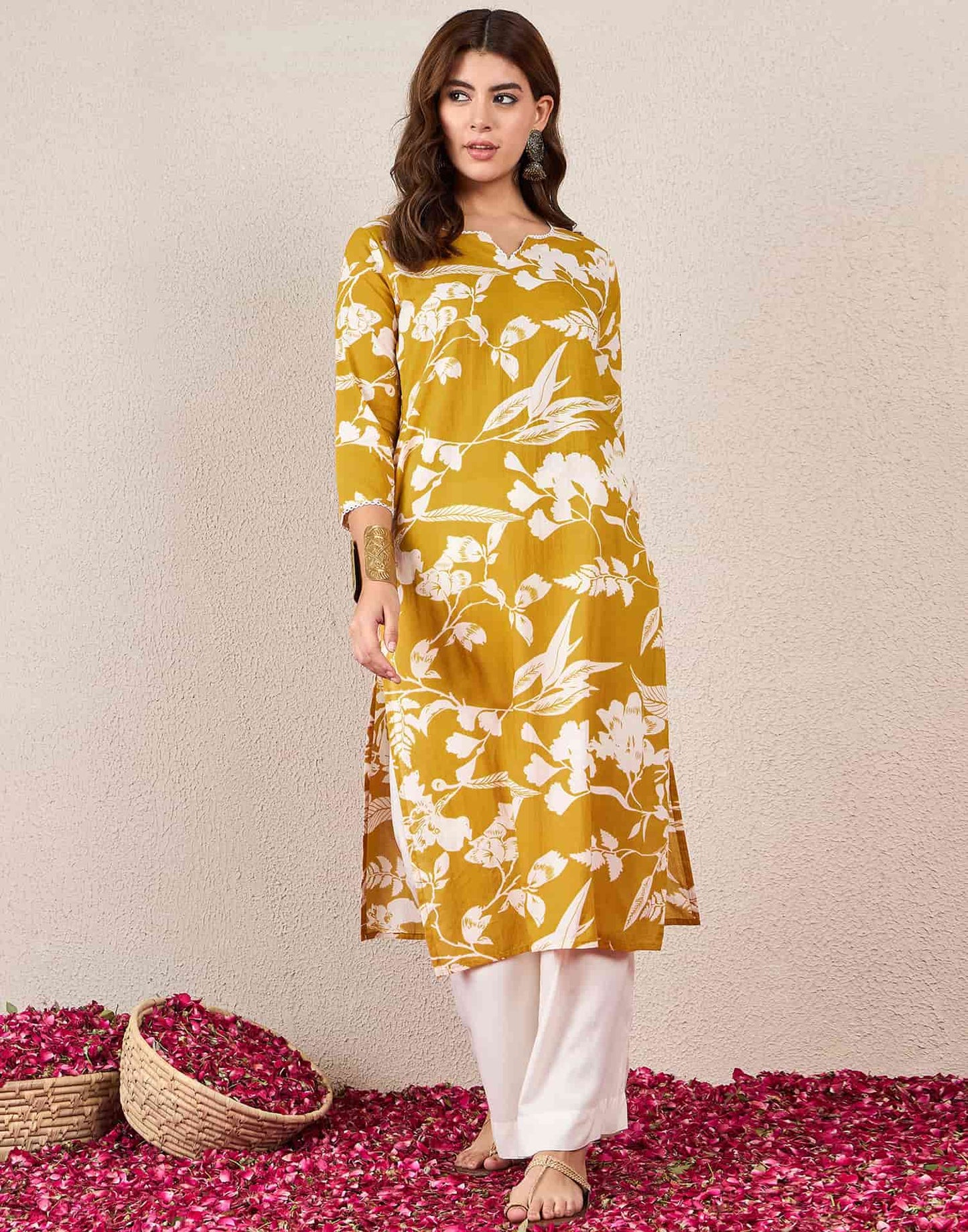 Cotton Printed Straight Kurti