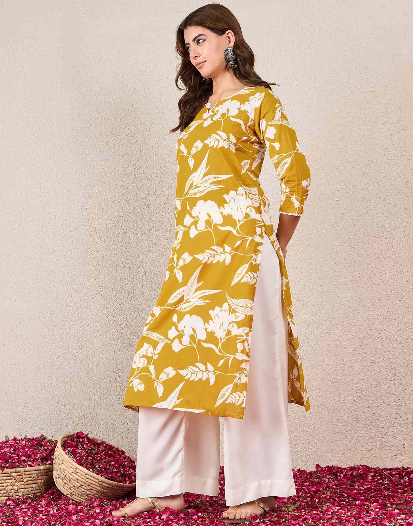 Cotton Printed Straight Kurti