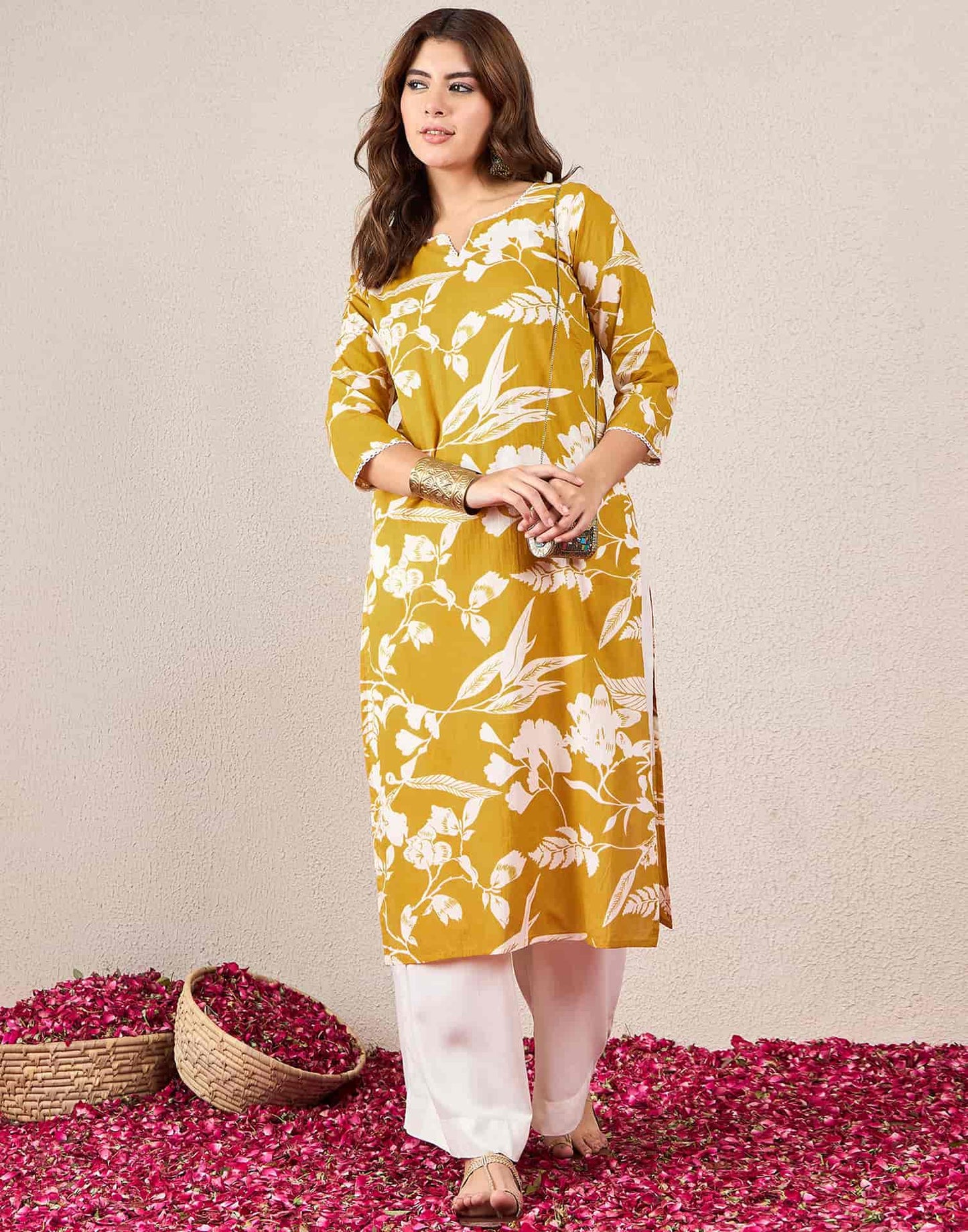 Cotton Printed Straight Kurti