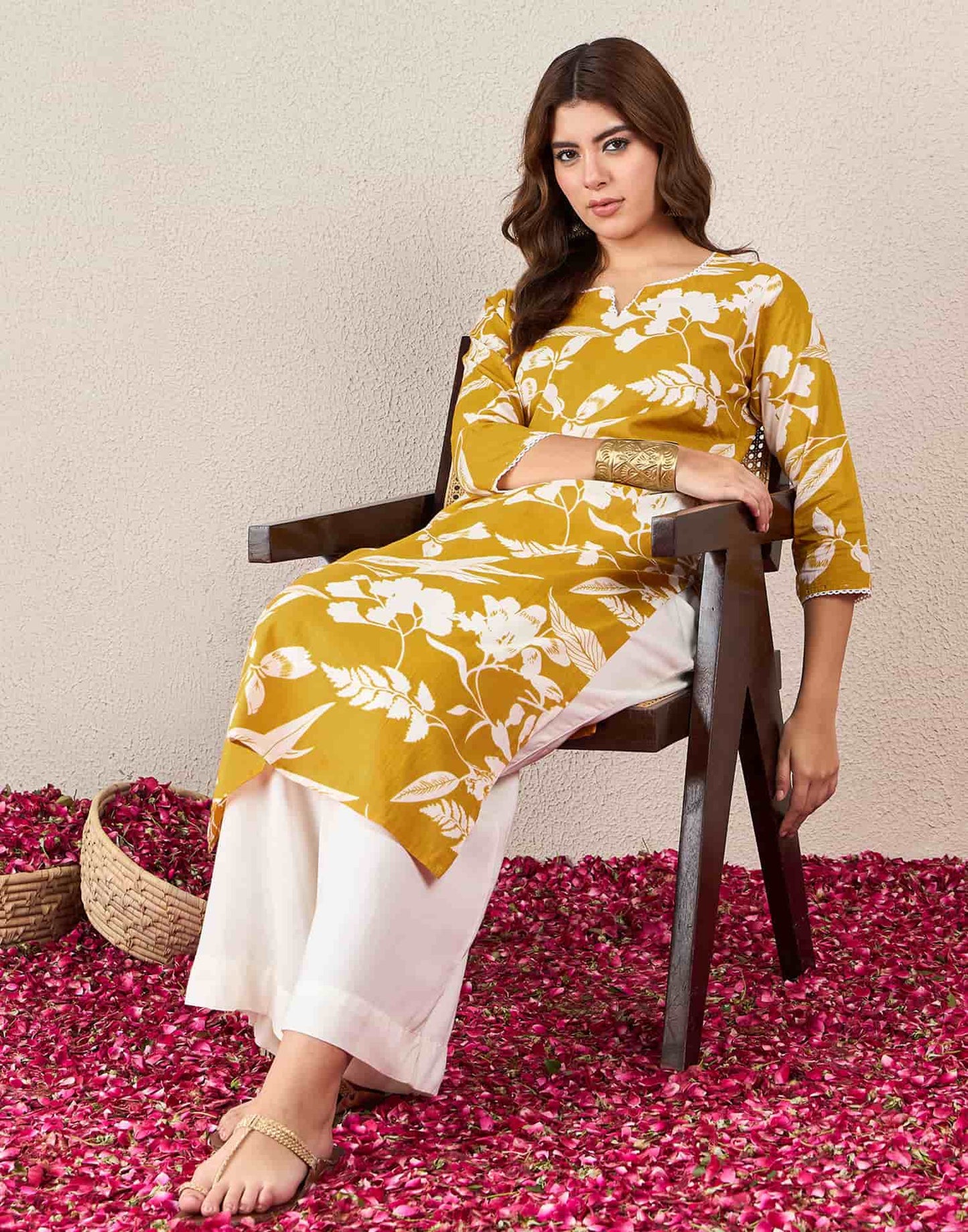 Cotton Printed Straight Kurti