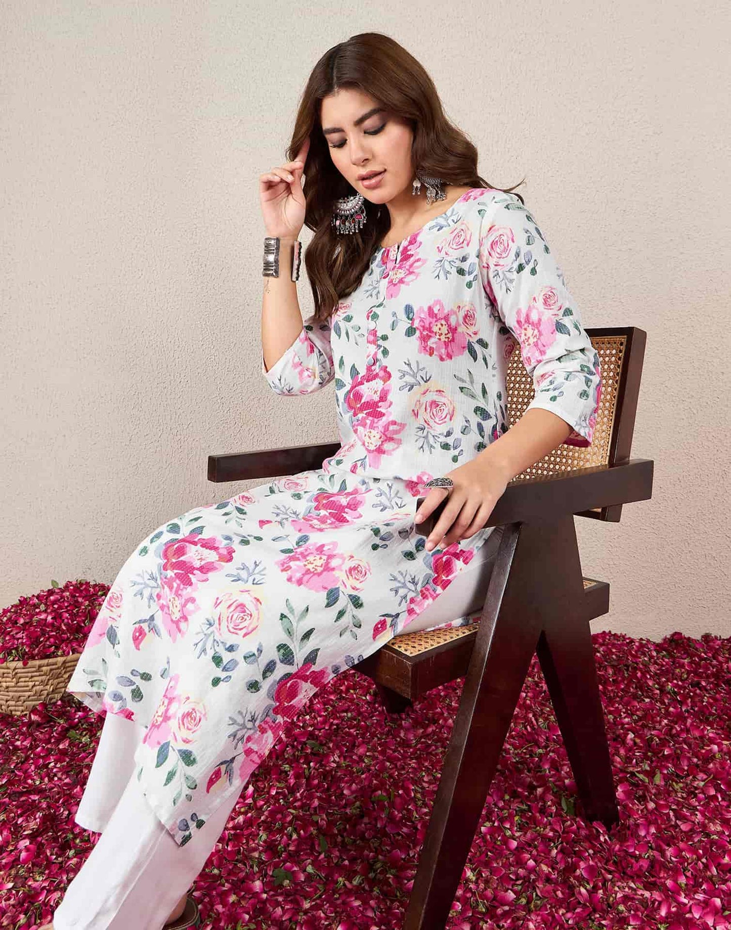 Cotton Printed Straight Kurti