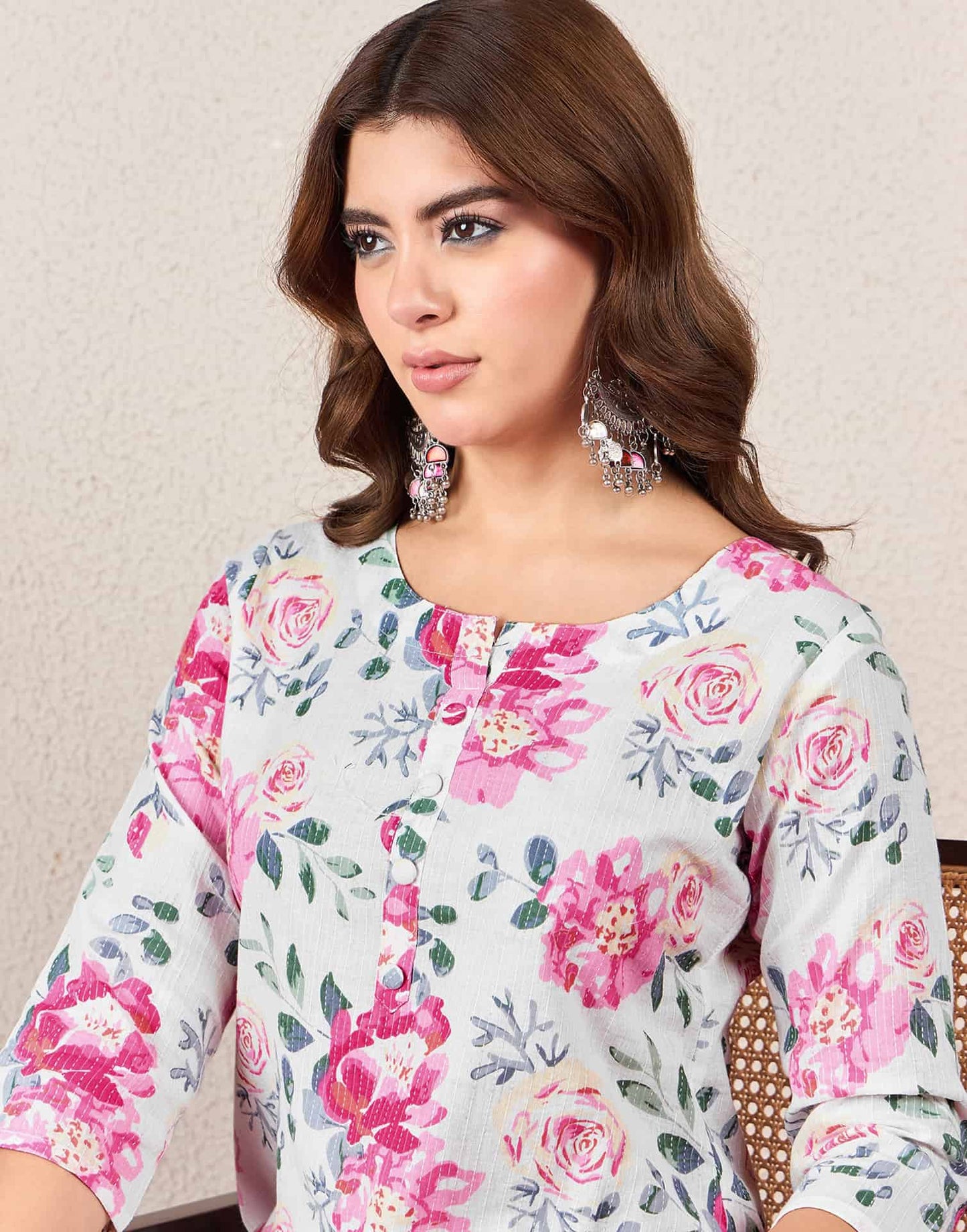 Cotton Printed Straight Kurti
